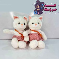 عروسک گربه دماغ صورتی کیف دار