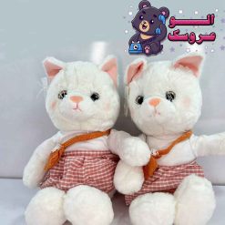 عروسک گربه دماغ صورتی کیف دار