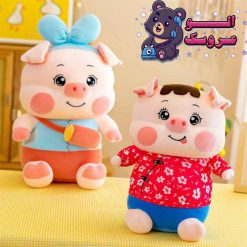 عروسک خوک دختر و پسر لپ دار