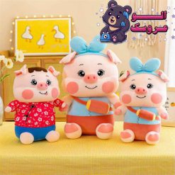 عروسک خوک دختر و پسر لپ دار