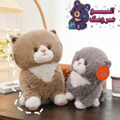 عروسک گربه سینه سفید