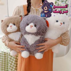 عروسک گربه سینه سفید