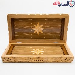 تخته نرد چوب گردو دور برجسته عرض 50 سانت