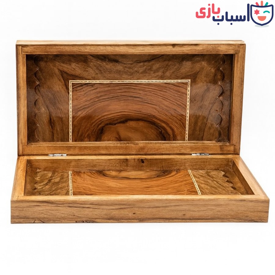 تخته نرد چوبی تمام گردو طرح لبه تخت مدل قاب سینی