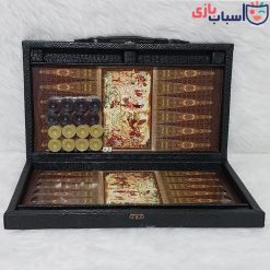 Alternative view of تخته نرد چرمی جامهره دار طرح چوگان