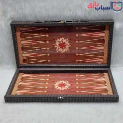 تخته نرد چرمی ساده طرح هشت پر