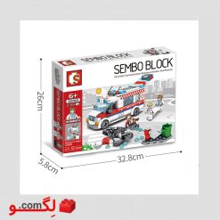 Alternative view of لگو ماشین آمبولانس برند Sembo block آیتم ۶۰۱۳۰۳