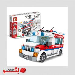 لگو ماشین آمبولانس برند Sembo block آیتم ۶۰۱۳۰۳