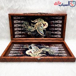 Alternative view of تخته نرد چرمی ساده طرح سیمرغ