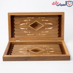 Alternative view of تخته نرد چوب گردو لبه تخت ساده عرض 50 سانت
