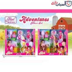 عروسک باربی مفصلی با اسب دوعددی 1_698