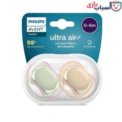 Alternative view of پستانک اونت ارتودنسی 0 تا 6 ماه دوتایی سری Ultra Air فیلیبس کد 11_85