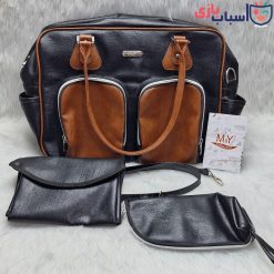 Alternative view of ساک نوزاد 3 تیکه چرم 2 زیپ جلو مدل M&Y کد 1002
