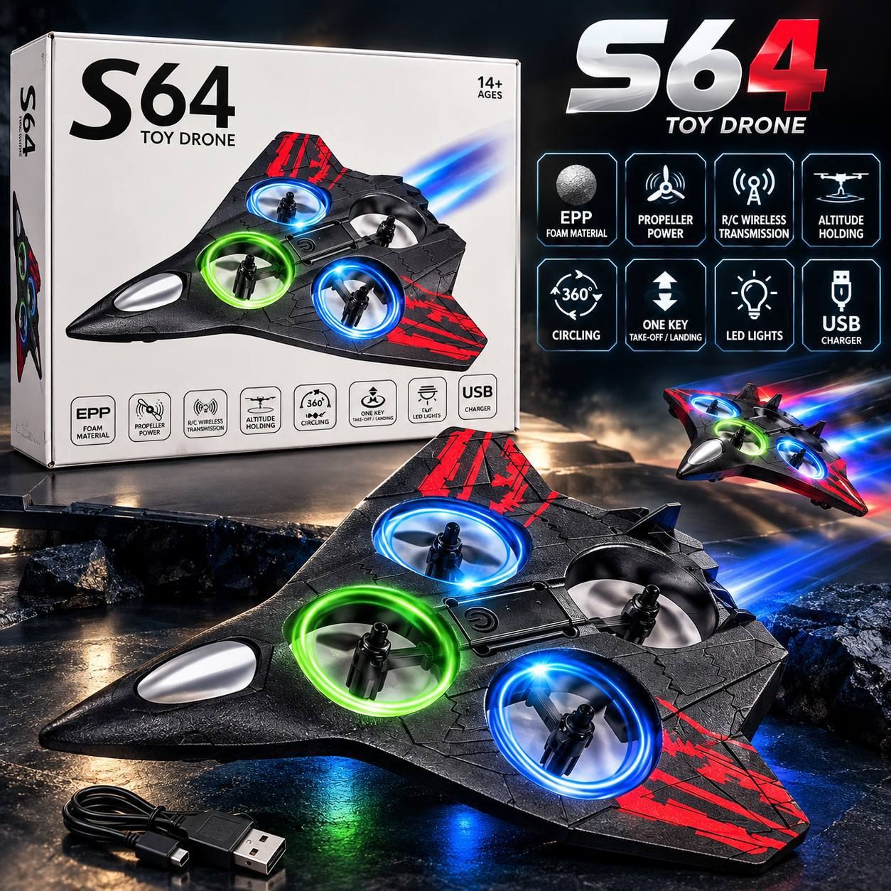 هواپیما کنترلی جنگنده شارژی کد S64*44805