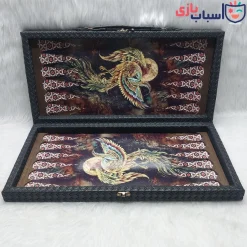 تخته نرد چرمی ساده طرح سیمرغ